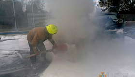 На Полтавщині через розгерметизацію паливної системи загорівся автомобіль