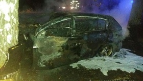 Авто врізалося в дерево та загорілося: 28-річний водій загинув