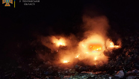 Полтавський район: ліквідовано чергову пожежу на сміттєзвалищі