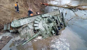 У річці на Полтавщині втопився ще один російський танк