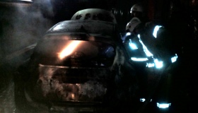 Цього ранку в Полтаві вщент згоріла машина