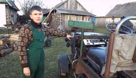 Полтавський селянин винайшов трактор, який працює на дровах