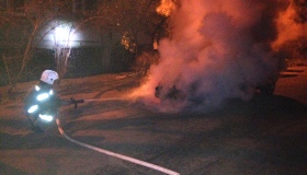 Уночі в Полтаві горіла автівка