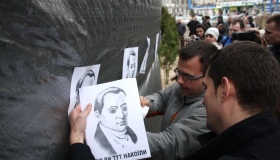У Полтаві провели акцію проти скандальної забудови в центрі міста. ФОТО