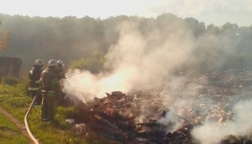 Пожежу на сміттєзвалищі у Лубнах повністю ліквідували