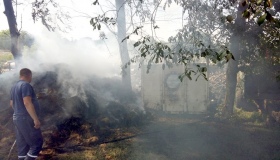 На Полтавщині згоріло майже дев'ять тонн сіна
