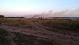 На Глобинщині виникла масштабна торф'яна пожежа