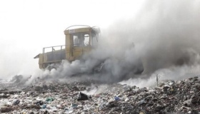 Під Полтавою горіло Макухівське сміттєзвалище. ФОТО