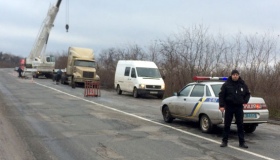 На Полтавщині перекинулася вантажівка