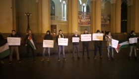 У Полтаві іноземні студенти вийшли підтримати Палестину
