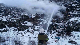 Вогнеборці гасять пожежу на сміттєзвалищі у Макухівці
