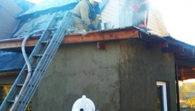 Гадяцькі рятувальники зняли на відео процес гасіння пожежі