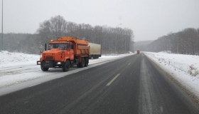 Найбільше снігу насипало на автодорозі Полтава-Олександрія