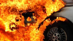 На Полтавщині під час руху загорівся автомобіль