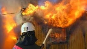 Дев'ятеро рятувальників гасили пожежу поблизу Полтави