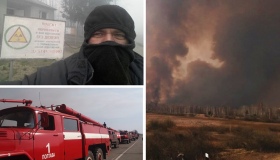 Вогнеборці Полтавщини допомагають гасити пожежу в Чорнобильській зоні