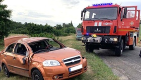 На Новосанжарщині перекинувся автомобіль