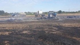 На полі агрофірми згоріли 60 тонн соломи
