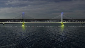 В акваторії Дніпра триває будівництво нового кременчуцького мосту 
