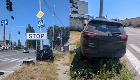 У Полтаві водій позашляховика врізався у світлофор