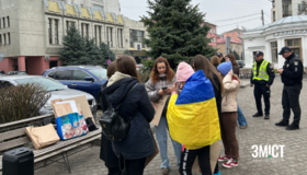 Полтавці зупинили рух у центрі в пам’ять про полеглих воїнів