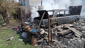 Внаслідок пожежі на Полтавщині згорів автомобіль і мотоцикл