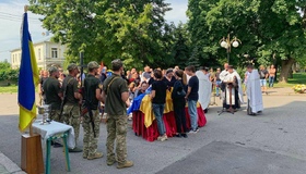 На Полтавщині вперше встановили символічну могилу загиблому воїну
