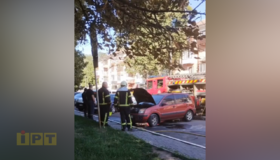 У центрі Полтави горіла автівка