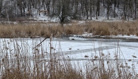 Автівка провалилася під лід у Полтаві