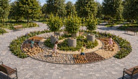 У Полтаві на місці старого фонтана облаштують клумбу та сенсорну доріжку