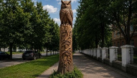 У Полтаві встановили триметрову скульптуру сови